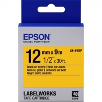 Epson LK-4YBP Black on yellow tape