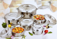 6 pcs Stainless Steel Hotpots with one FREE Beater inside Size 1000/2000/3500/5000/7500/10000