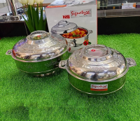 2 pcs Premium Stainless Steel Designer Signature Hotpots Size 3000/5000ml
