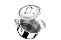RIS-1MXd Stahl(Signature) Artisan Triply Hybrid Sauce Pot + Glass Lid