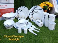 RI3-2GIt 39 pcs Classic Glass Dinner Sets Midnight